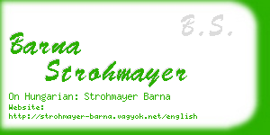 barna strohmayer business card